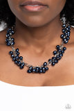 Paparazzi "Pearl Parlor" Blue Necklace & Earring Set Paparazzi Jewelry