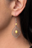 Paparazzi "Perky Perennial" Yellow Earrings Paparazzi Jewelry