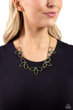 Paparazzi "Petal Pageantry" Brass Necklace & Earring Set Paparazzi Jewelry
