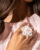 Paparazzi "Petal Privilege" White Ring Paparazzi Jewelry