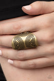 Paparazzi "Pharaoh Party" Brass Ring Paparazzi Jewelry