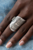 Paparazzi "Pharaoh Party" Silver Ring Paparazzi Jewelry