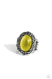 Paparazzi "Plaited Pattern" Yellow Ring Paparazzi Jewelry
