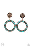 Paparazzi "Playfully Prairie" Copper Clip On Earrings Paparazzi Jewelry