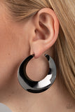 Paparazzi "Power Curves" Black Earrings Paparazzi Jewelry