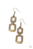 Paparazzi "Public Square" Brass Earrings Paparazzi Jewelry