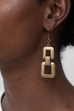 Paparazzi "Public Square" Brass Earrings Paparazzi Jewelry