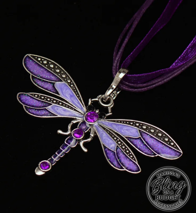 Purple Dragonfly Necklace Paparazzi Jewelry