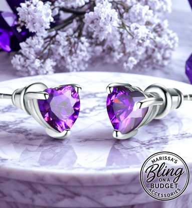 Purple Heart Studs Paparazzi Jewelry