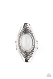 Paparazzi "Pyramid Passage" White Ring Paparazzi Jewelry