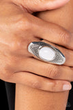 Paparazzi "Pyramid Passage" White Ring Paparazzi Jewelry