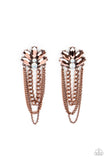 Paparazzi "Reach For The SKYSCRAPERS" Copper Post Earrings Paparazzi Jewelry