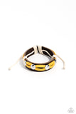 Paparazzi "Ready To Ride" Yellow Mens Urban Bracelet Unisex Paparazzi Jewelry