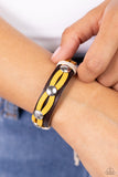 Paparazzi "Ready To Ride" Yellow Mens Urban Bracelet Unisex Paparazzi Jewelry
