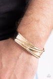Paparazzi "Real Slick" Gold Mens Urban Bracelet Unisex Paparazzi Jewelry