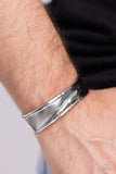 Paparazzi "Real Slick" Silver Mens Urban Bracelet Unisex Paparazzi Jewelry