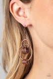Paparazzi "Rebel Ringer" Copper Earrings Paparazzi Jewelry