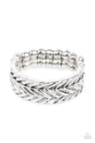 Paparazzi "Rebellious Ridges" Silver Ring Paparazzi Jewelry
