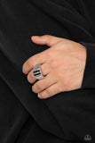 Paparazzi "Rectangular Relic" Black Mens Ring Paparazzi Jewelry