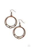 Paparazzi "Refined Rotation" Copper Earrings Paparazzi Jewelry