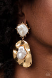 Paparazzi "Rippling Rhapsody" Gold Post Earrings Paparazzi Jewelry