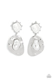 Paparazzi "Rippling Rhapsody" White Post Earrings Paparazzi Jewelry