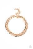 Paparazzi "rockstar Road" Gold Urban Bracelet Unisex Paparazzi Jewelry
