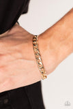 Paparazzi "rockstar Road" Gold Urban Bracelet Unisex Paparazzi Jewelry