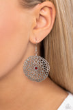 Paparazzi "Rolling Radiance" Red Earrings Paparazzi Jewelry