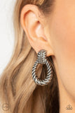 Paparazzi "Roping Rodeo" Silver Clip On Earrings Paparazzi Jewelry