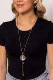 Paparazzi "Rotating Radiance" Gold Necklace & Earring Set Paparazzi Jewelry