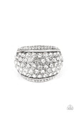 Paparazzi "Running OFF SPARKLE" White Ring Paparazzi Jewelry