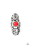 Paparazzi "Rural Residence" Red Ring Paparazzi Jewelry