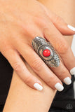 Paparazzi "Rural Residence" Red Ring Paparazzi Jewelry