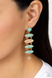 Paparazzi "Rustic Reverie" Blue Post Earrings Paparazzi Jewelry