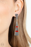 Paparazzi "Safari Seeker" Red Clip On Earrings Paparazzi Jewelry