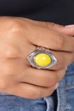 Paparazzi "Safari Sightseer" Yellow Ring Paparazzi Jewelry