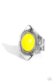 Paparazzi "Safari Sightseer" Yellow Ring Paparazzi Jewelry