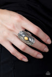 Paparazzi "Sagebrush Sea" Yellow Ring Paparazzi Jewelry