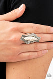 Paparazzi "Sahara Serendipity" White Ring Paparazzi Jewelry