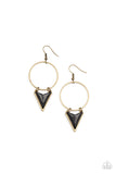 Paparazzi "Sahara Shark" Brass Earrings Paparazzi Jewelry