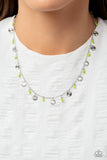 Paparazzi "Sand Dollar Sass" Green Necklace & Earring Set Paparazzi Jewelry