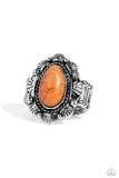 Paparazzi "Scalloped In Stone" Orange Ring Paparazzi Jewelry