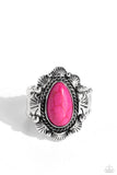 Paparazzi "Scalloped In Stone" Pink Ring Paparazzi Jewelry