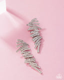 Paparazzi "Scattered Surety" White Post Earrings Paparazzi Jewelry