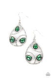 Paparazzi "Send The BRIGHT Message" Green Earrings Paparazzi Jewelry