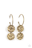 Paparazzi "Sending Shock Waves" Brass Post Earrings Paparazzi Jewelry