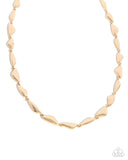 Paparazzi "Sharp Soliloquy" Gold Necklace & Earring Set Paparazzi Jewelry