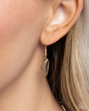 Paparazzi "Sharp Soliloquy" Gold Necklace & Earring Set Paparazzi Jewelry