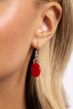 Paparazzi "Shell Sensation" Red Lanyard Necklace & Earring Set Paparazzi Jewelry